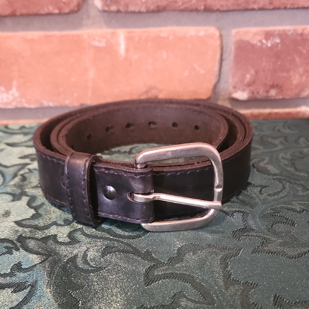 Men's Black Leather Belt